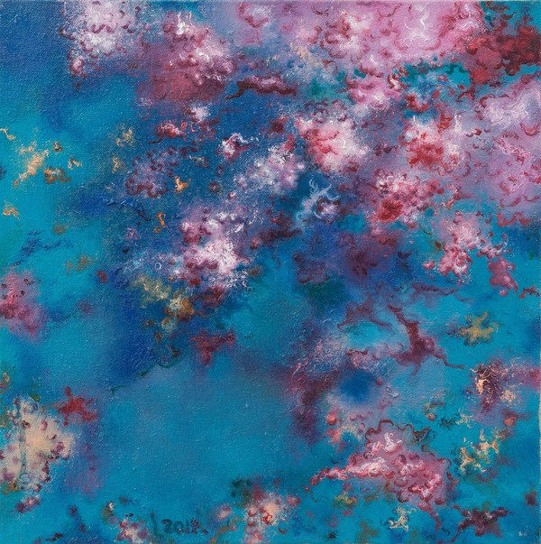 蔡錦《風(fēng)景88》油畫 40x40cm 2013  Cai Jin，Landscape 88,，Oil on canvas,，40x40cm ，2013