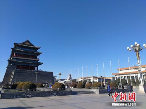 資料圖：北京的藍天,。<a target='_blank' href='http://www.chinanews.com/' >中新網(wǎng)</a>記者 張尼 攝