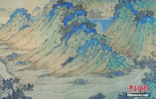 　　圖為《絲路山水地圖》局部,。 <a target='_blank' href='http://www.chinanews.com/'>中新社</a>記者 杜洋 攝 