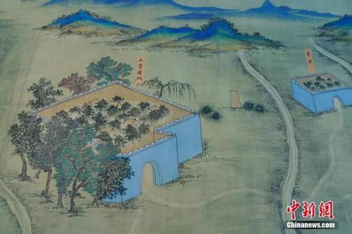 圖為《絲路山水地圖》局部,。 <a target='_blank' href='http://www.chinanews.com/'>中新社</a>記者 杜洋 攝