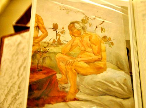 學生送給王肅中的作品,，他很喜歡,，稱畫得很像自己。