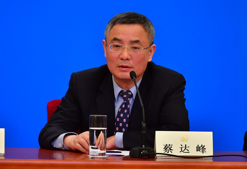 民進(jìn)中央主席蔡達(dá)峰。人民網(wǎng)記者 于凱 攝