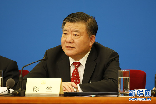 圖為農(nóng)工黨中央主席陳竺,。新華網(wǎng)中國政府網(wǎng) 陳杰 攝