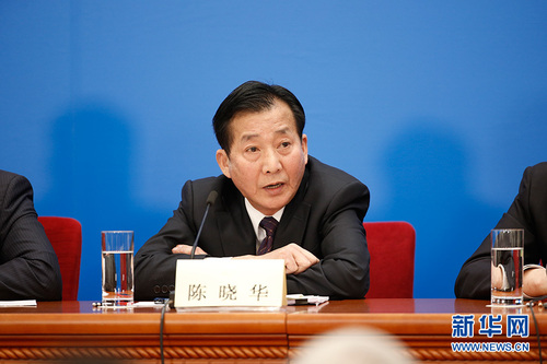 圖為農(nóng)業(yè)部原副部長(zhǎng)陳曉華,。新華網(wǎng) 中國(guó)政府網(wǎng) 陳杰 攝