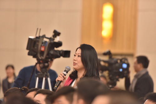 中國教育報記者提問,。人民網(wǎng)記者 夏曉倫攝