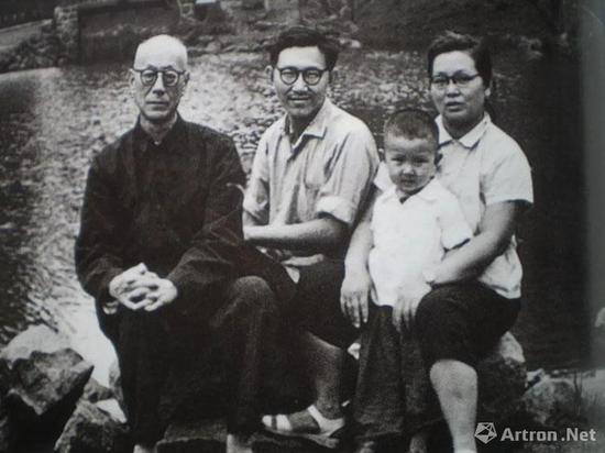 張伯駒,、樓宇東,、張傳沮及外孫樓開肇