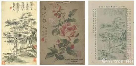 左圖：《日暮修竹》 中,、右圖：《女子雜志》書影，（上海,，廣益書局）第一卷第一號(hào),，一九一五年一月
