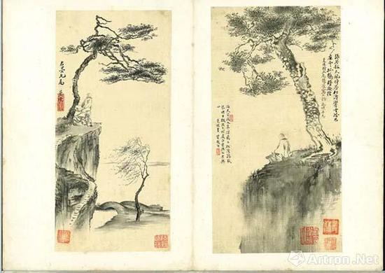《松下聽琴》與《遠(yuǎn)眺》
