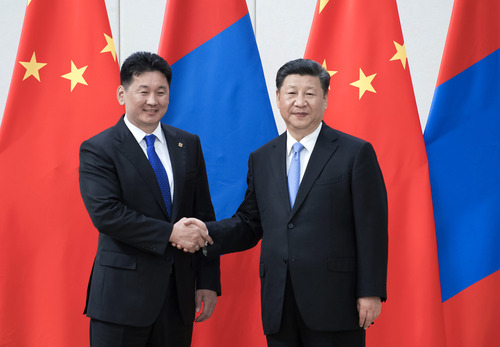 習(xí)近平會見蒙古國總理呼日勒蘇赫