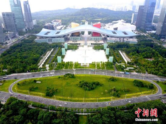 圖為航拍深圳市民中心廣場(chǎng),。(資料圖片) <a target='_blank' href='http://www.chinanews.com/'>中新社</a>記者 陳文 攝