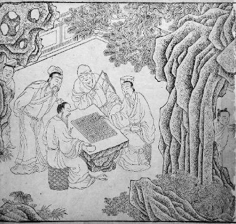 鄭振鐸原藏明刻本,，坐隱先生訂棋譜二卷，明萬(wàn)歷三十七年（1609）汪氏環(huán)翠堂刻本,。