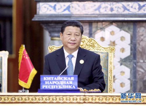2014年 9月12日,，上海合作組織成員國元首理事會(huì)第十四次會(huì)議在塔吉克斯坦首都杜尚別舉行。習(xí)近平出席會(huì)議并發(fā)表重要講話,。來源：新華社    