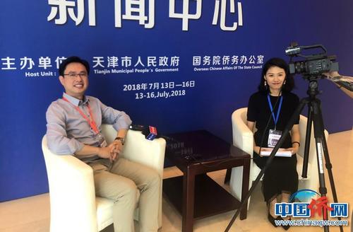 中國僑網(wǎng)中手游移動科技有限公司聯(lián)合創(chuàng)始人冼漢迪建言游戲產業(yè)發(fā)展,。 圖為受訪者提供