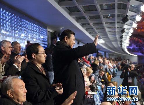 2014年2月,，習(xí)近平出席索契冬奧會(huì)開幕式。來源：新華網(wǎng)