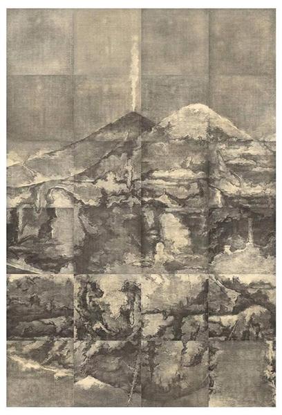 蘇新平,，荒原三號(hào),，300×200cm，紙本銅版,，2017
