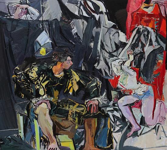 閆平,，起飛,，180×200cm，布面油彩,，2018