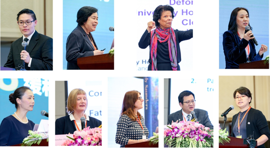上排演講嘉賓從左至右依次為：Wai Kit David, Hui,、趙可式、Deforia Lorraine Lane,、唐麗麗