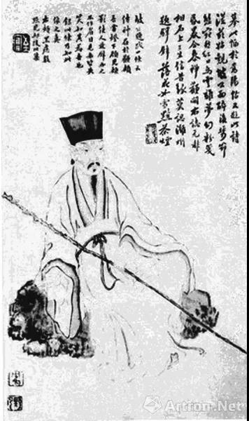 翁方綱摹臨《東坡先生小像》，現(xiàn)藏臺灣“國立中央圖書館”