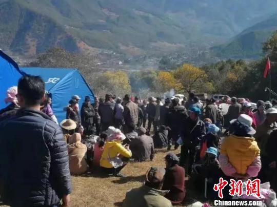 圖為安置點現(xiàn)場?！≡颇鲜p災委員會辦公室提供 攝
