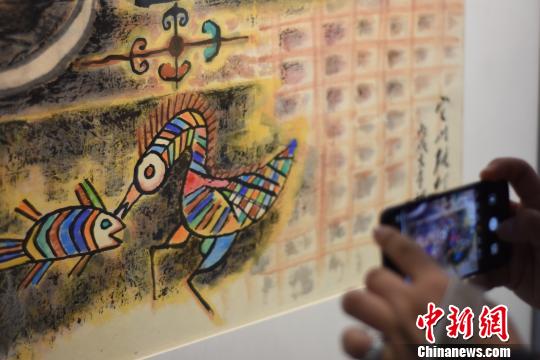 圖為張仃作品局部,。　鐘建珊 攝