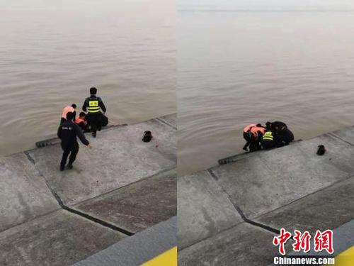 圖為：民警機智解救化險為夷,。海寧公安供圖