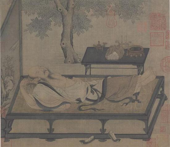 北宋 佚名 《槐蔭消夏圖》 現(xiàn)藏于故宮博物院