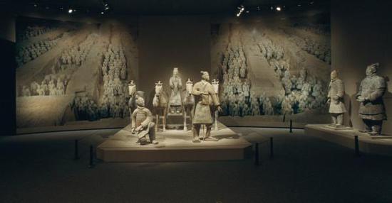 “中國考古學的黃金時代”展覽現(xiàn)場， 秦始皇兵馬俑