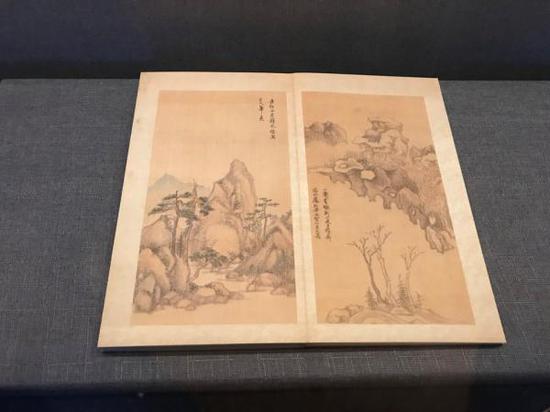 董其昌《紀游畫冊》“小赤壁”（復制）,，臺北故宮博物院藏