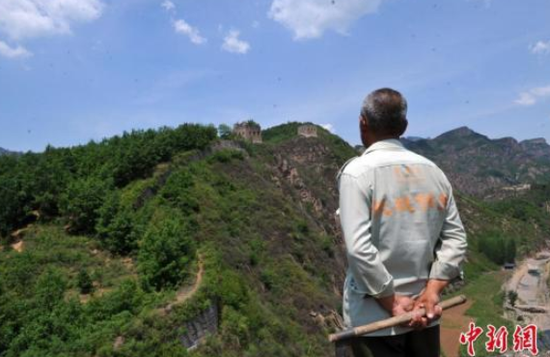  河北農(nóng)民保護(hù)員39年守護(hù)“原汁原味”的長(zhǎng)城,。 中新社記者 韓冰 攝