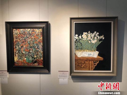 展出的部分作品,?！×治那?攝