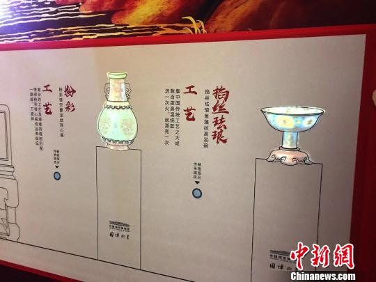 展廳展示了粉彩,、掐絲琺瑯等六大非遺國(guó)技,?！⊥踝訚?攝