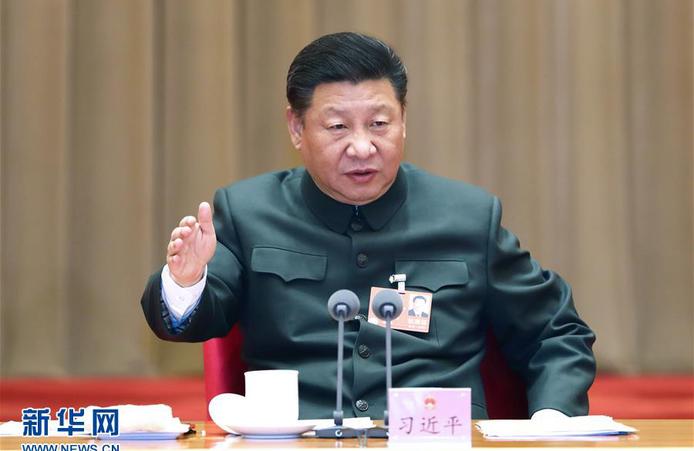 習(xí)近平出席解放軍和武警部隊代表團全體會議