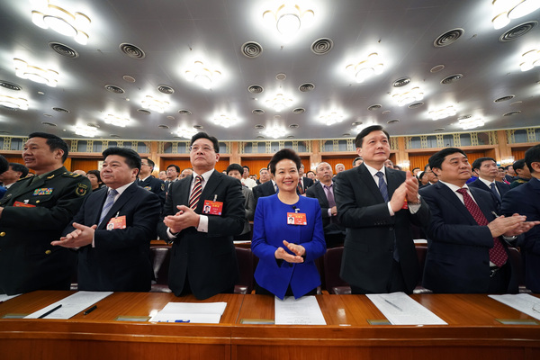 2019年3月3日下午3時,，全國政協(xié)十三屆二次會議在人民大會堂開幕,。 本報記者 賈寧攝