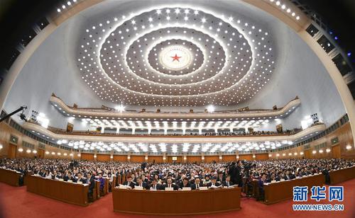 3月8日,，十三屆全國人大二次會議在北京人民大會堂舉行第二次全體會議,。新華社記者 張領 攝