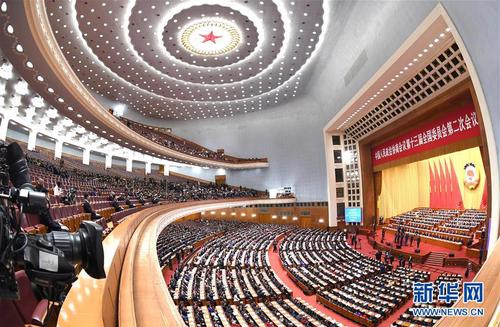 　　3月13日，中國(guó)人民政治協(xié)商會(huì)議第十三屆全國(guó)委員會(huì)第二次會(huì)議在北京人民大會(huì)堂舉行閉幕會(huì),。 新華社記者 饒愛民 攝