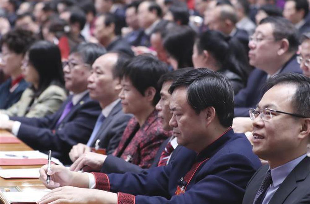 3月15日,，第十三屆全國(guó)人民代表大會(huì)第二次會(huì)議在北京人民大會(huì)堂舉行閉幕會(huì),。 新華社記者 丁林 攝