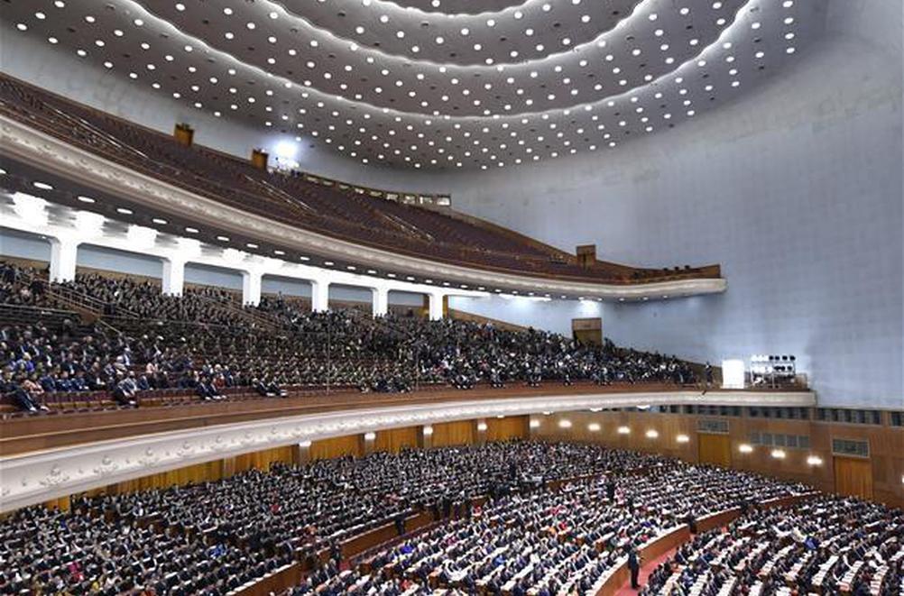 3月15日,，第十三屆全國(guó)人民代表大會(huì)第二次會(huì)議在北京人民大會(huì)堂舉行閉幕會(huì)。 新華社記者 高潔 攝