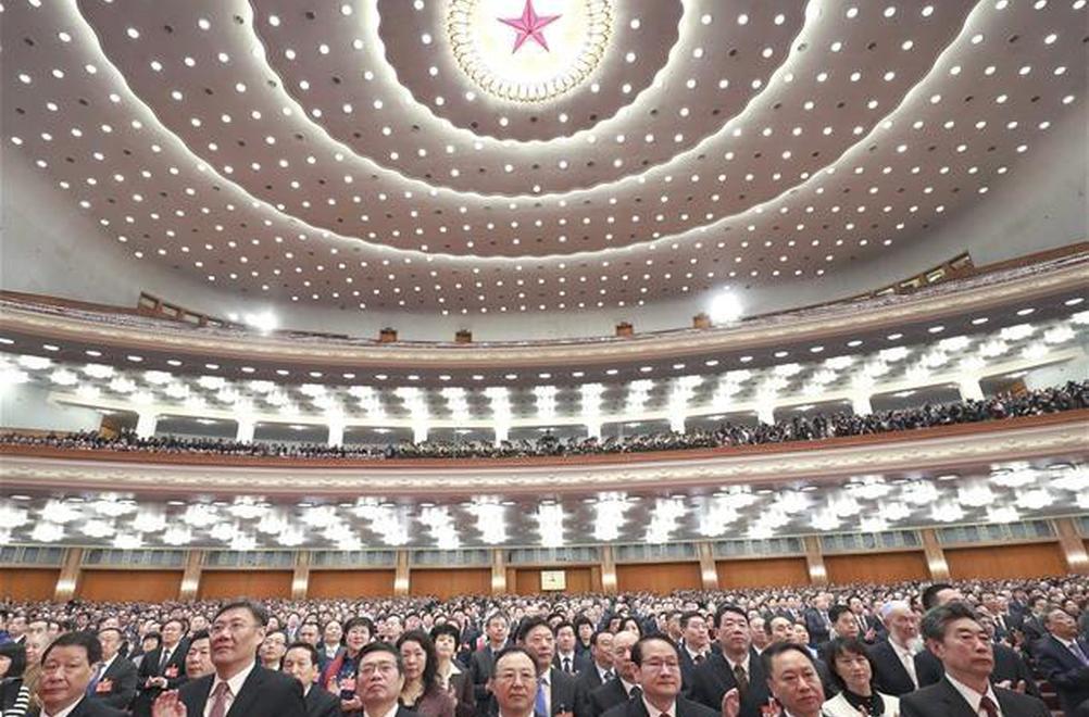 3月15日,，第十三屆全國(guó)人民代表大會(huì)第二次會(huì)議在北京人民大會(huì)堂舉行閉幕會(huì),。 新華社記者 龐興雷 攝