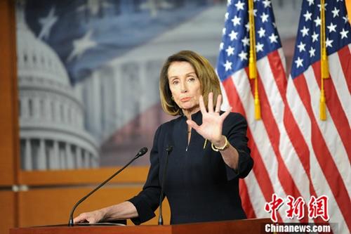 資料圖：美國國會眾議長、民主黨人佩洛西,。<a target='_blank' href='http://www.chinanews.com/'>中新社</a>記者 陳孟統(tǒng) 攝