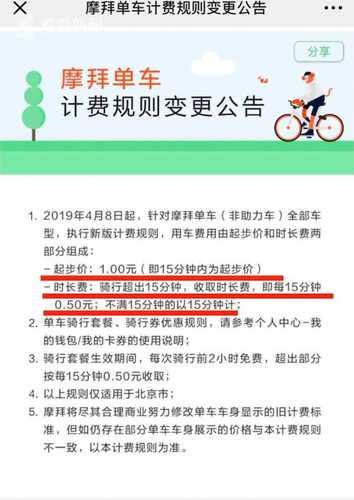 共享單車(chē)漲價(jià)1刻鐘1元 用戶:貴過(guò)公交可能就不會(huì)騎