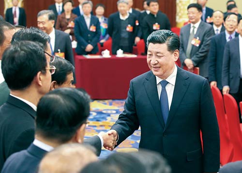 2019年3月4日下午,，中共中央總書記,、國(guó)家主席、中央軍委主席習(xí)近平看望參加全國(guó)政協(xié)十三屆二次會(huì)議的文化藝術(shù)界,、社會(huì)科學(xué)界委員,，并參加聯(lián)組會(huì)，聽取意見和建議,。