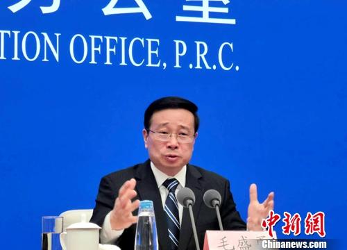 國家統(tǒng)計局新聞發(fā)言人毛盛勇,。<a target='_blank' href='http://www.chinanews.com/' >中新網(wǎng)</a>記者 李金磊 攝