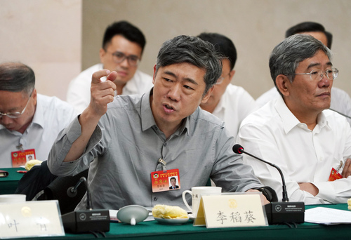 李稻葵常委在專題分組討論會(huì)上發(fā)言,。