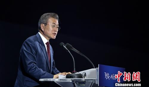 資料圖：韓國總統(tǒng)文在寅,。 <a target='_blank' href='http://www.chinanews.com/'>中新社</a>發(fā) 平壤聯(lián)合采訪團(tuán)供圖