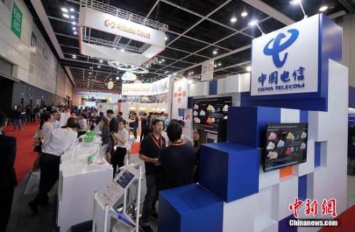 資料圖：中國電信展臺,。<a target='_blank' href='http://www.chinanews.com/'>中新社</a>記者 張煒 攝
