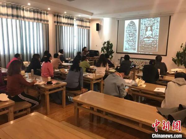 圖為“莫高學(xué)堂”活動現(xiàn)場,。(資料圖) 敦煌研究院供圖 攝