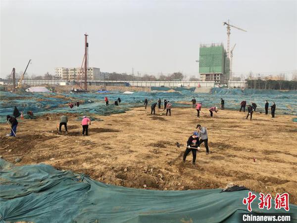 鄭州市青年人才公寓滎澤苑項目(一期)項目考古發(fā)掘復工,。鄭州市文物局供圖