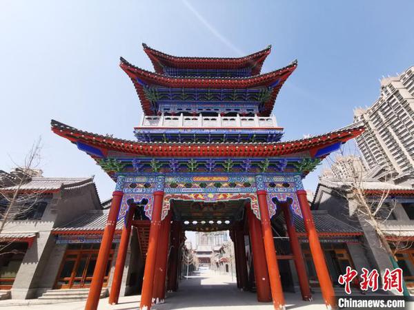 圖為蘭州老街一景,。　張婧 攝