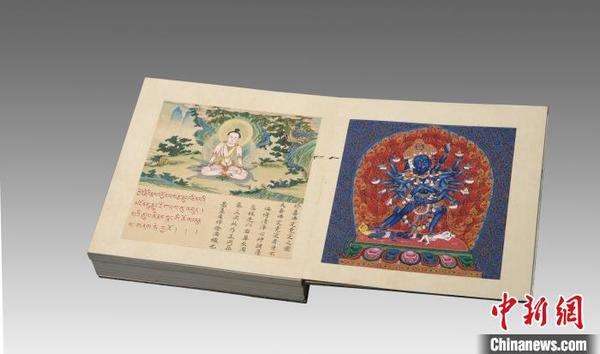 《大乘喜金剛各佛秘密脈相圖》圖文并茂，并用漢藏文雙語(yǔ)描述,。故宮出版社供圖