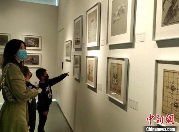 展覽一角,。　楊伏山 攝